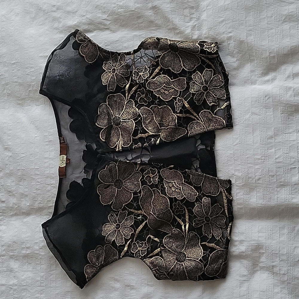 Eva Franco Black Sheer Bolero